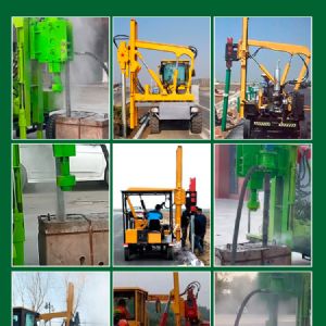 輪式護欄打樁機(小四輪打樁機)